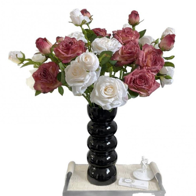 Simulated Rose Flower Realistic Appearance Easy to Manage Bright Color Reusable Artificial Flowers Home Decor 