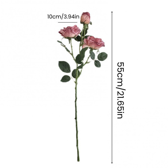 Simulated Rose Flower Realistic Appearance Easy to Manage Bright Color Reusable Artificial Flowers Home Decor 