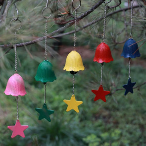 Metal Wind Chime Hanging Bell with Star Pendant Retro Style Wind Chime Hanging Decoration for Outdoor Garden And Balcony