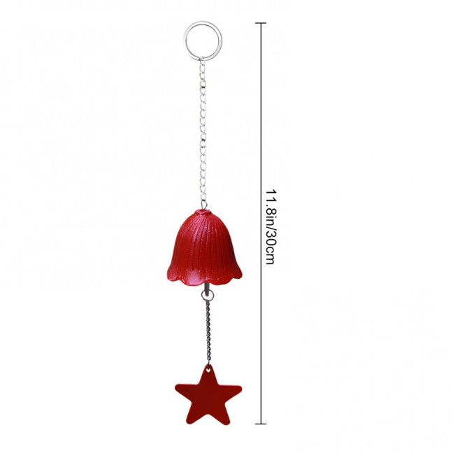 Metal Wind Chime Hanging Bell with Star Pendant Retro Style Wind Chime Hanging Decoration for Outdoor Garden And Balcony