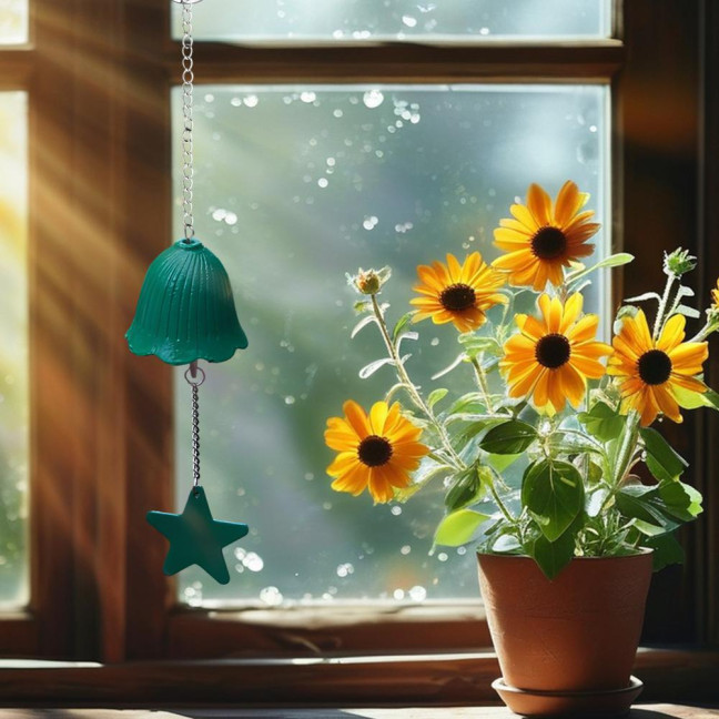 Metal Wind Chime Hanging Bell with Star Pendant Retro Style Wind Chime Hanging Decoration for Outdoor Garden And Balcony