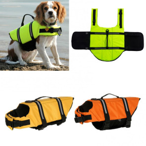 Dog Life Jacket Reflective Dog Flotation Safety Vest with Rescue Handle for Swimming Boating Surfing Adjustable Lifejacket Swimwear for Small Medium Large Dogs