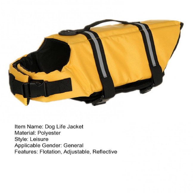 Dog Life Jacket Reflective Dog Flotation Safety Vest with Rescue Handle for Swimming Boating Surfing Adjustable Lifejacket Swimwear for Small Medium Large Dogs Dog Life Jacket Reflective Dog Flotation Safety Vest with Rescue Handle for Swimming Boating Surfing Adjustable Lifejacket Swimwear for Small Medium Large Dogs