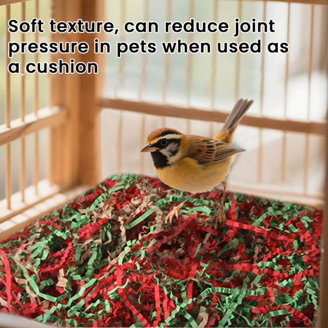 Crinkle Cut Paper Shred Filler 100g Paper Raffia Grass Gift Box Filler for Small Pet Bedding Material Hamster Cage Supplies