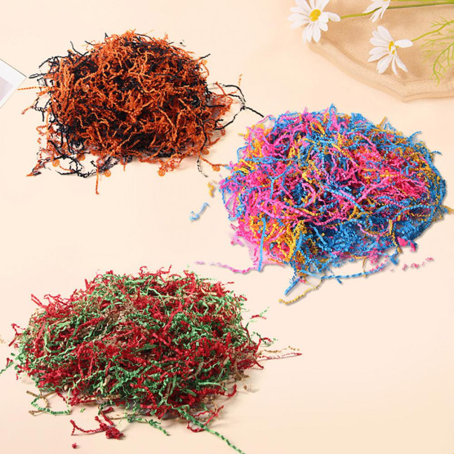 Crinkle Cut Paper Shred Filler 100g Paper Raffia Grass Gift Box Filler for Small Pet Bedding Material Hamster Cage Supplies
