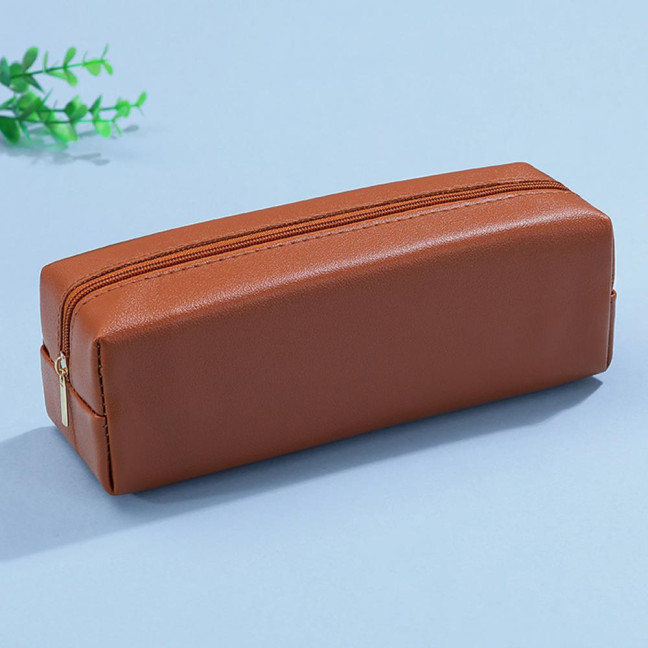 Pencil Case Faux Leather Pencil Pouch Organizer Small Zipper Pen Bag Multi-functional Cosmetic Makeup Bag for Work Travel Pencil Case Faux Leather Pencil Pouch Organizer Small Zipper Pen Bag Multi-functional Cosmetic Makeup Bag for Work Travel