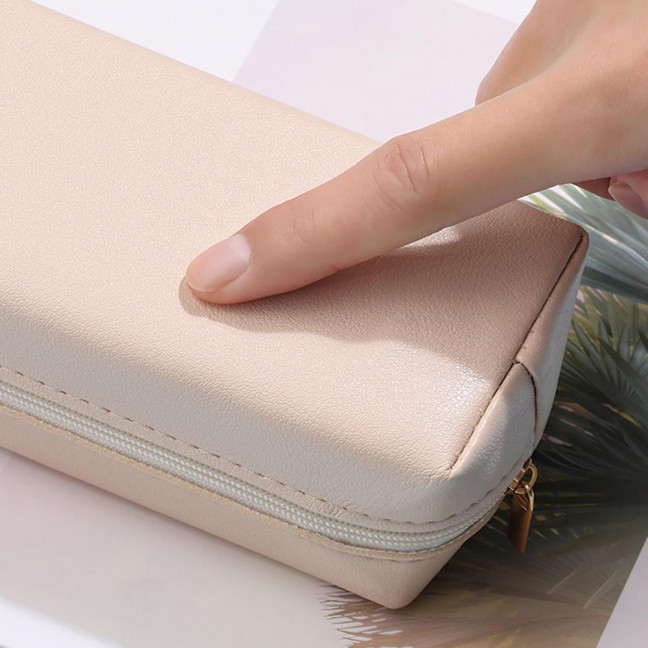 Pencil Case Faux Leather Pencil Pouch Organizer Small Zipper Pen Bag Multi-functional Cosmetic Makeup Bag for Work Travel Pencil Case Faux Leather Pencil Pouch Organizer Small Zipper Pen Bag Multi-functional Cosmetic Makeup Bag for Work Travel