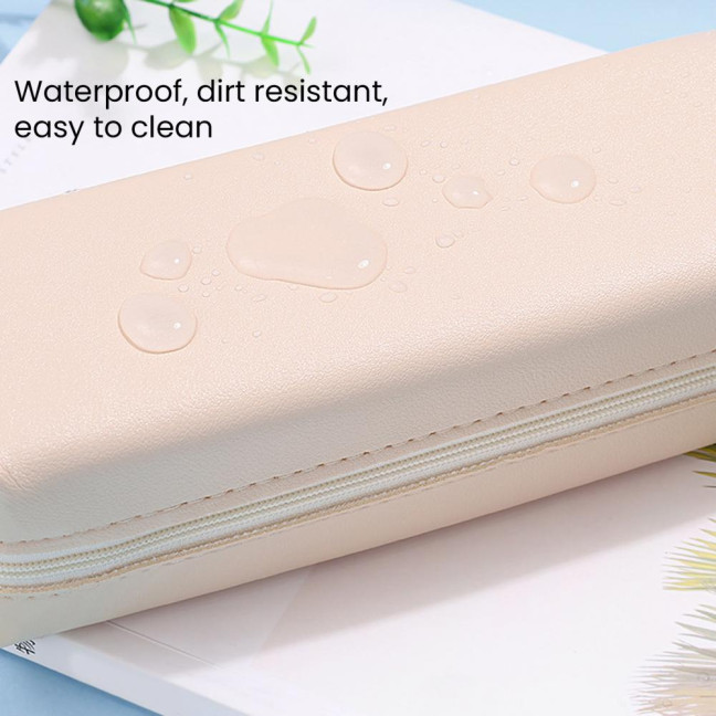 Pencil Case Faux Leather Pencil Pouch Organizer Small Zipper Pen Bag Multi-functional Cosmetic Makeup Bag for Work Travel Pencil Case Faux Leather Pencil Pouch Organizer Small Zipper Pen Bag Multi-functional Cosmetic Makeup Bag for Work Travel