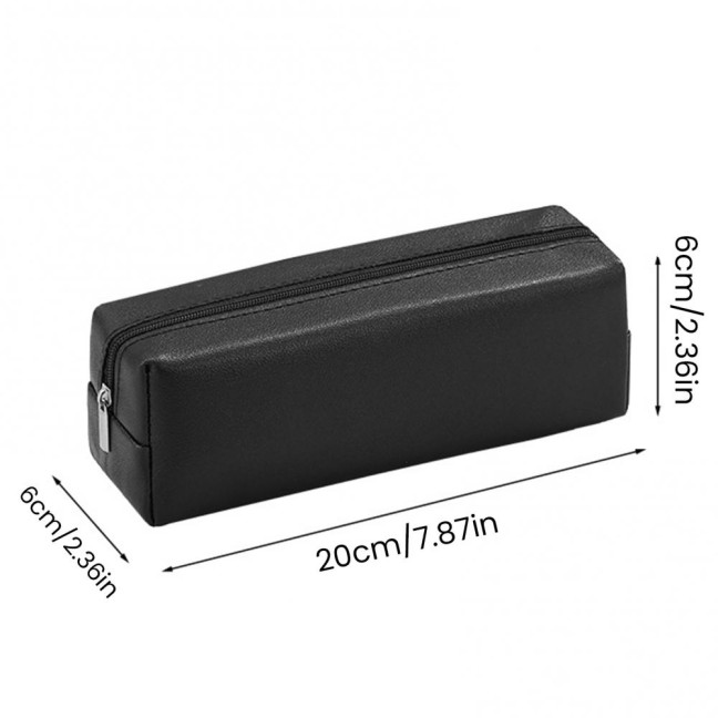 Pencil Case Faux Leather Pencil Pouch Organizer Small Zipper Pen Bag Multi-functional Cosmetic Makeup Bag for Work Travel Pencil Case Faux Leather Pencil Pouch Organizer Small Zipper Pen Bag Multi-functional Cosmetic Makeup Bag for Work Travel
