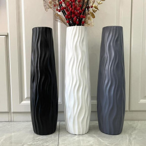 Large Floor Vase Tall Decorative Vase Textured Shatterproof Floor Standing Vase for Home Living Room Study Decor
