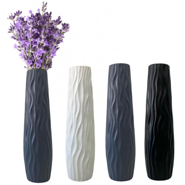 Large Floor Vase Tall Decorative Vase Textured Shatterproof Floor Standing Vase for Home Living Room Study Decor