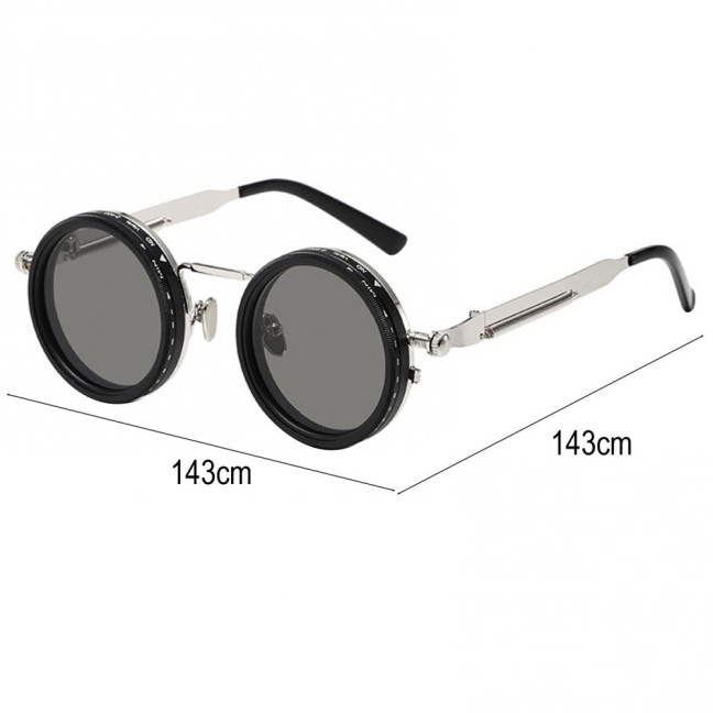 Adjustable Tint Polarized Sunglasses 1-9 Gear Round Glasses with ND Filter Lenses for Men UV Protection Eyewear for Beach Travel