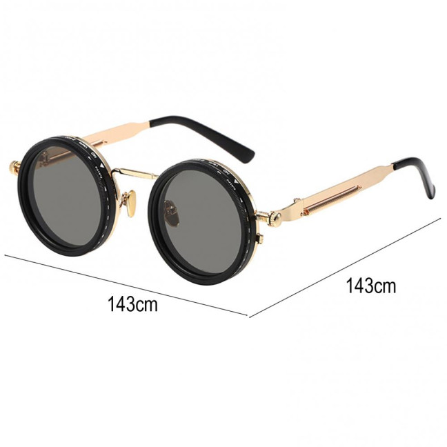 Adjustable Tint Polarized Sunglasses 1-9 Gear Round Glasses with ND Filter Lenses for Men UV Protection Eyewear for Beach Travel