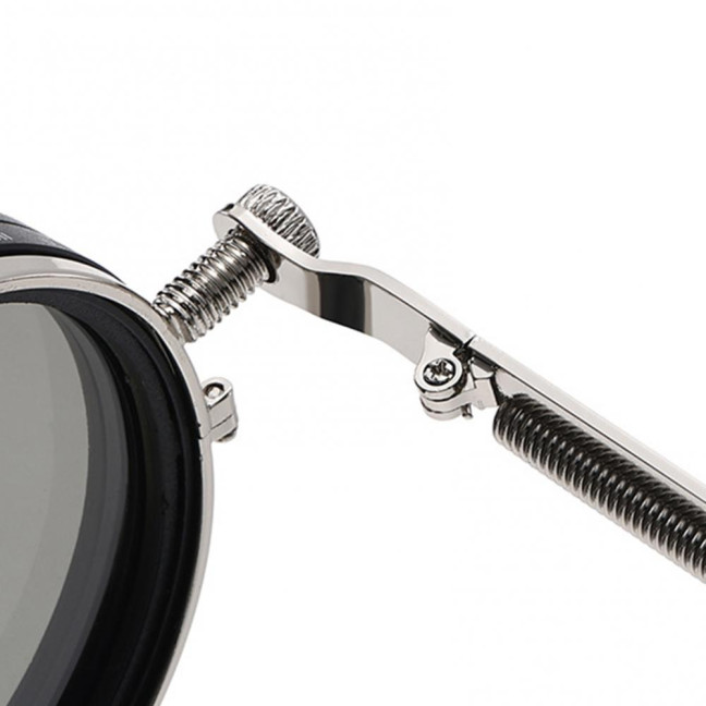 Adjustable Tint Polarized Sunglasses 1-9 Gear Round Glasses with ND Filter Lenses for Men UV Protection Eyewear for Beach Travel