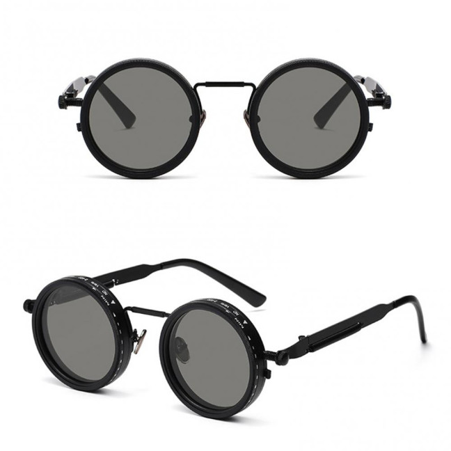 Adjustable Tint Polarized Sunglasses 1-9 Gear Round Glasses with ND Filter Lenses for Men UV Protection Eyewear for Beach Travel