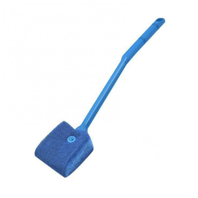 Fish Tank Brush Aquarium Algae Scraper with Long Handle Double Sided Sponge Brush for Glass Aquariums Fish Tanks Home Kitchen