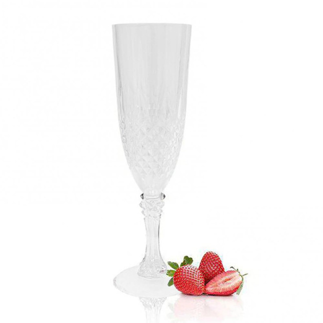 Plastic Champagne Flutes Transparent Wine Glasses Shatterproof Reusable Wine Goblets Elegant Drinkware for Weddings Parties Toasting 