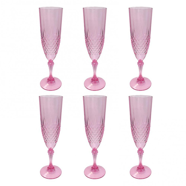 Plastic Champagne Flutes Transparent Wine Glasses Shatterproof Reusable Wine Goblets Elegant Drinkware for Weddings Parties Toasting 