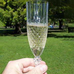 Plastic Champagne Flutes Transparent Wine Glasses Shatterproof Reusable Wine Goblets Elegant Drinkware for Weddings Parties Toasting 