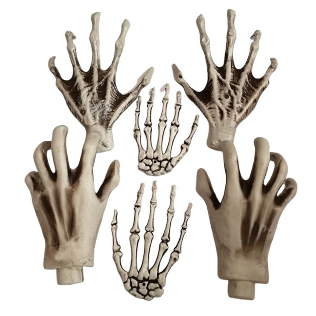 Halloween Skeleton Hands Realistic Plastic Skeleton Human Hands Model for Halloween Themed Party Decoration 
