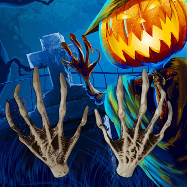 Halloween Skeleton Hands Realistic Plastic Skeleton Human Hands Model for Halloween Themed Party Decoration 