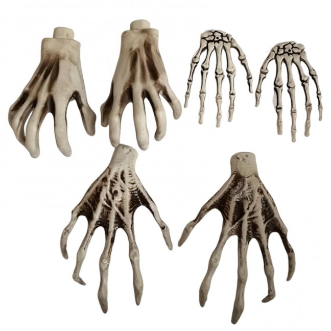 Halloween Skeleton Hands Realistic Plastic Skeleton Human Hands Model for Halloween Themed Party Decoration 