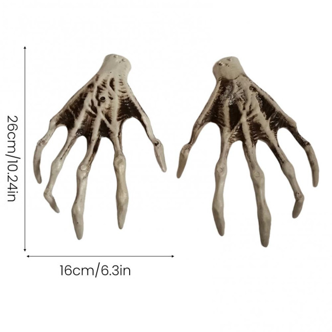 Halloween Skeleton Hands Realistic Plastic Skeleton Human Hands Model for Halloween Themed Party Decoration 