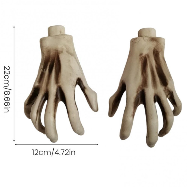 Halloween Skeleton Hands Realistic Plastic Skeleton Human Hands Model for Halloween Themed Party Decoration 