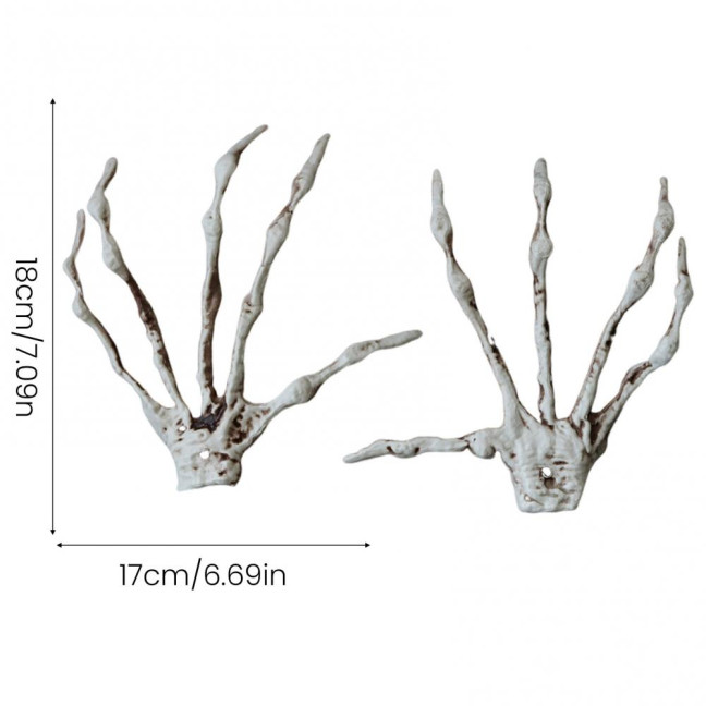Halloween Skeleton Hands Realistic Plastic Skeleton Human Hands Model for Halloween Themed Party Decoration 