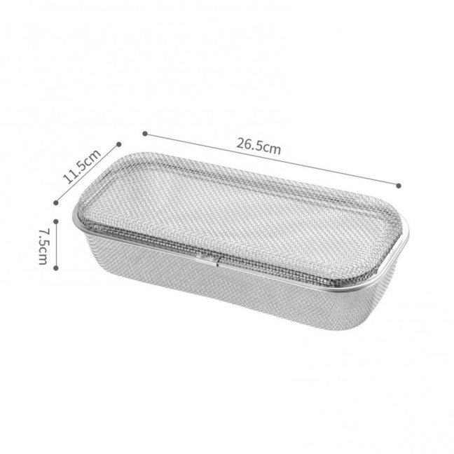 Stainless Steel Mesh Utensil Basket Dishwasher Safe Drying Rack for Spoons Forks Chopsticks Tableware Efficient Kitchen Organizer