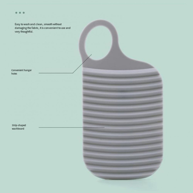 2/3Pcs Mini Washing Board Ergonomic Handle Lightweight Thickened Non-slip Portable Travel Handheld Underwear Sock Towel Laundry Washing Board 