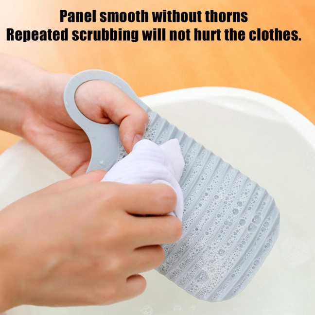 2/3Pcs Mini Washing Board Ergonomic Handle Lightweight Thickened Non-slip Portable Travel Handheld Underwear Sock Towel Laundry Washing Board 