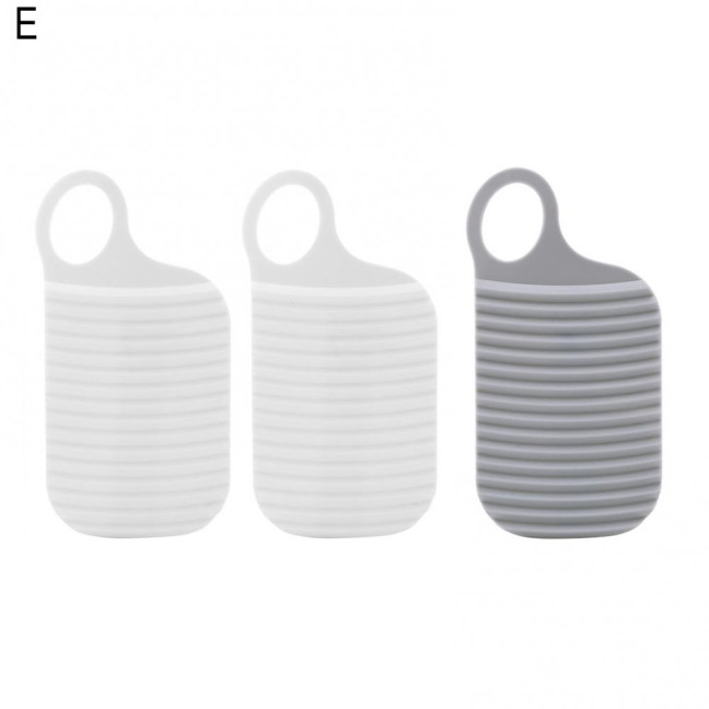 2/3Pcs Mini Washing Board Ergonomic Handle Lightweight Thickened Non-slip Portable Travel Handheld Underwear Sock Towel Laundry Washing Board 