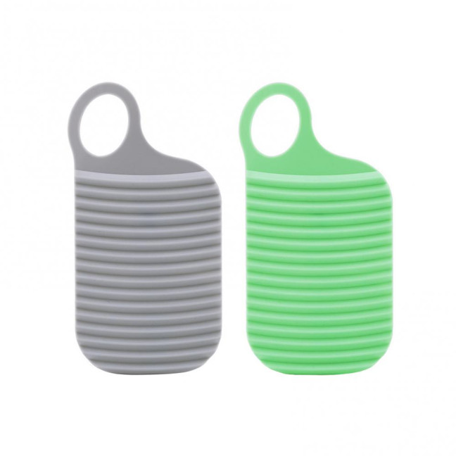 2/3Pcs Mini Washing Board Ergonomic Handle Lightweight Thickened Non-slip Portable Travel Handheld Underwear Sock Towel Laundry Washing Board 