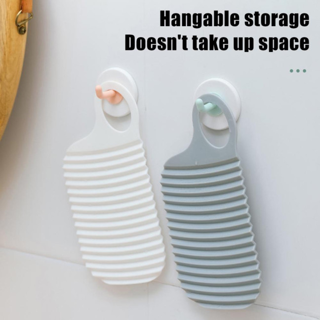 2/3Pcs Mini Washing Board Ergonomic Handle Lightweight Thickened Non-slip Portable Travel Handheld Underwear Sock Towel Laundry Washing Board 