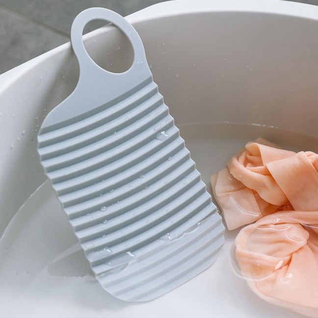 2/3Pcs Mini Washing Board Ergonomic Handle Lightweight Thickened Non-slip Portable Travel Handheld Underwear Sock Towel Laundry Washing Board 