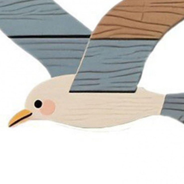 3Pcs/Set Wooden Seagull Wall Decoration Farmhouse Rustic Flying Gull Wall Art Home Bedroom Living Room Bathroom Wall Decorative Sign 