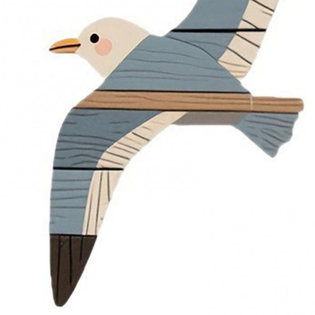 3Pcs/Set Wooden Seagull Wall Decoration Farmhouse Rustic Flying Gull Wall Art Home Bedroom Living Room Bathroom Wall Decorative Sign 