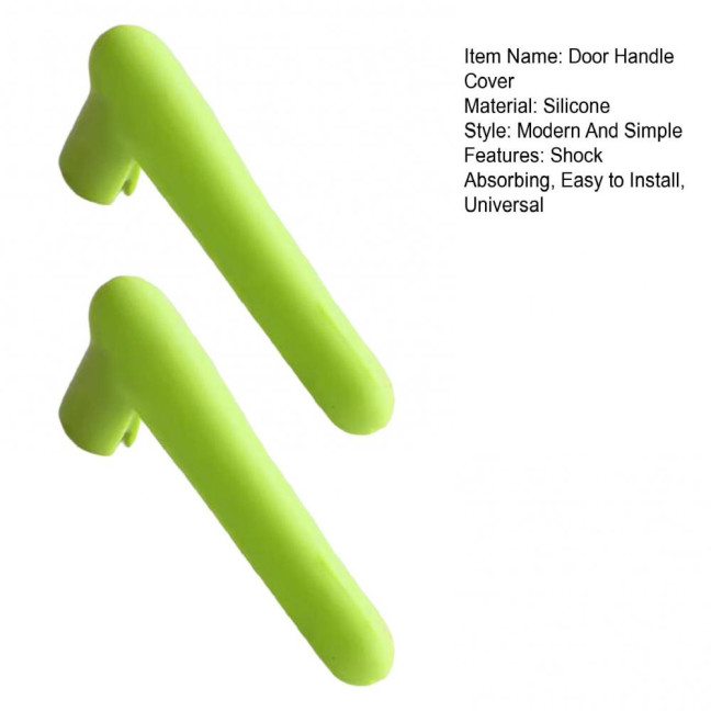 2Pcs Silicone Door Handle Covers Universal Anti-Collision Anti-Static Safety Door Lever Grip Handle Cover Bumper Protectors Cushions 
