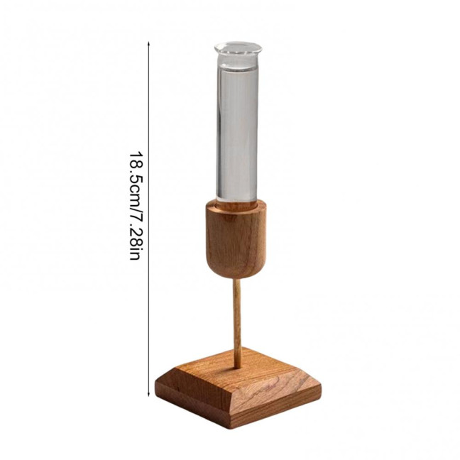 Plant Propagation Station Wooden Stand with Glass Test Tube Vase Desktop Hydroponic Planter for Home Office Decor Floral Arrangements