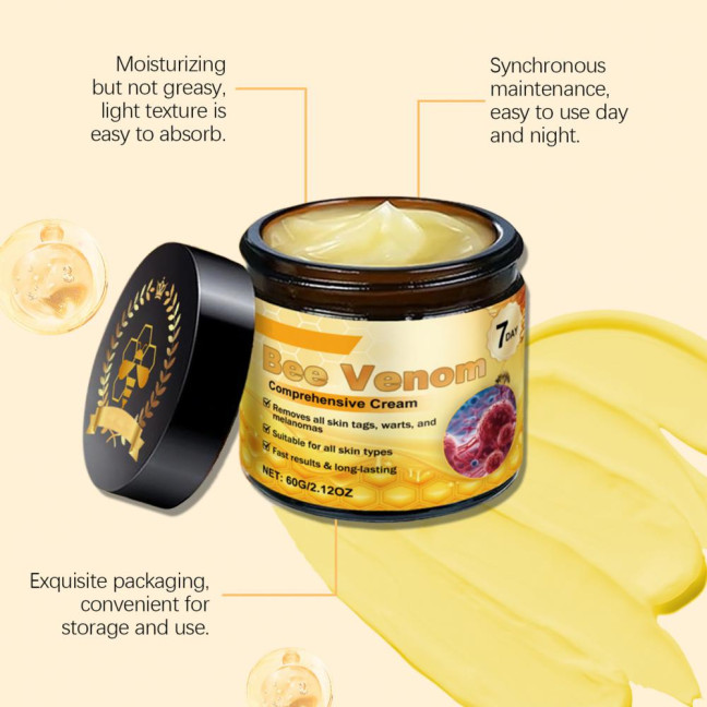 Bee Venom Skin Care Cream Moisturizing & Nourishing Face Cream Non-Greasy Fast-absorbing Moisturizer for Smooth Soft Skin