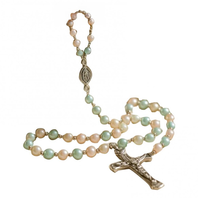 Virgin Mary Rosary Holder Resin Mary or Jesus Figurine Jewelry Dish Our Lady Prayer Rosary Dish Religious Gift Catholic Decor for Home Bedroom Personal Devotional