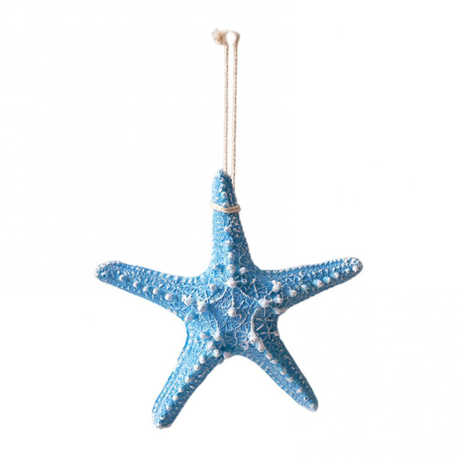 Starfish Hanging Decoration Coastal Starfish Ornament Beach Decor Resin Starfish Pendant for Home Bedroom Living Room Seaside Wedding Background Wall