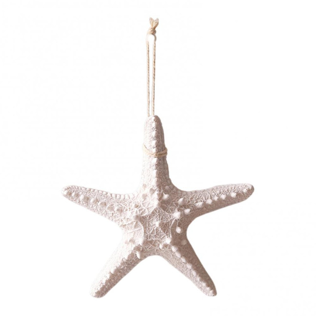 Starfish Hanging Decoration Coastal Starfish Ornament Beach Decor Resin Starfish Pendant for Home Bedroom Living Room Seaside Wedding Background Wall