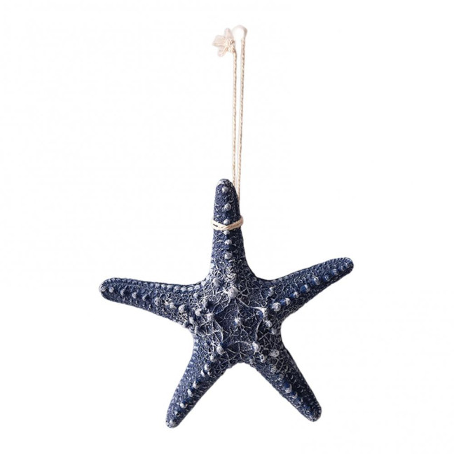 Starfish Hanging Decoration Coastal Starfish Ornament Beach Decor Resin Starfish Pendant for Home Bedroom Living Room Seaside Wedding Background Wall