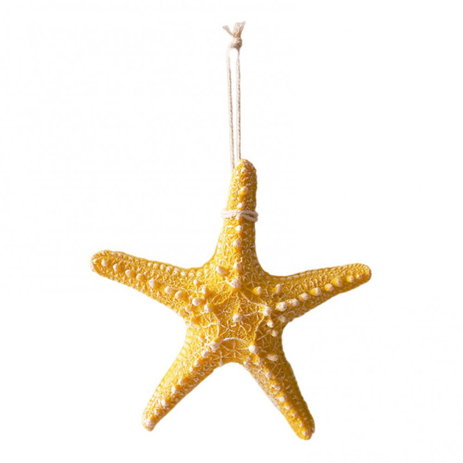 Starfish Hanging Decoration Coastal Starfish Ornament Beach Decor Resin Starfish Pendant for Home Bedroom Living Room Seaside Wedding Background Wall