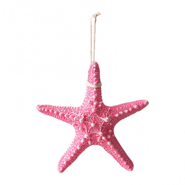 Starfish Hanging Decoration Coastal Starfish Ornament Beach Decor Resin Starfish Pendant for Home Bedroom Living Room Seaside Wedding Background Wall