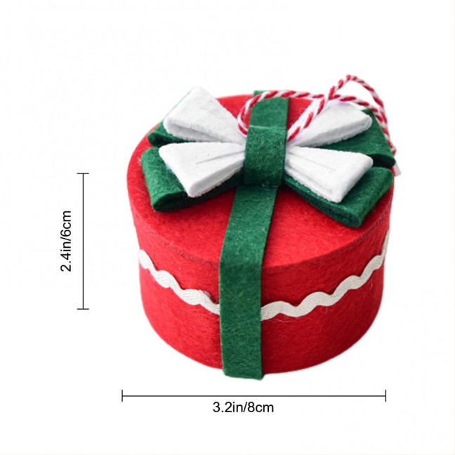 Christmas Mini Candy Box Ornaments Small Gift Box Tree Hanging Decoration for Xmas New Year Party Decor