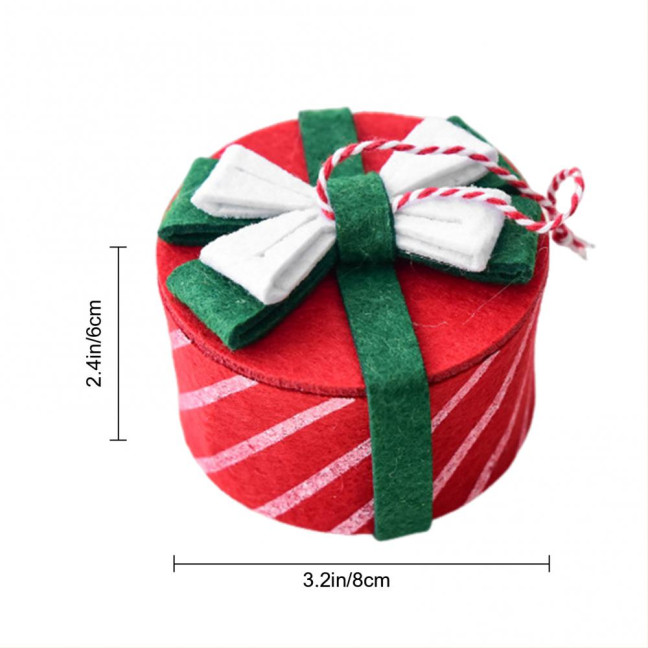Christmas Mini Candy Box Ornaments Small Gift Box Tree Hanging Decoration for Xmas New Year Party Decor