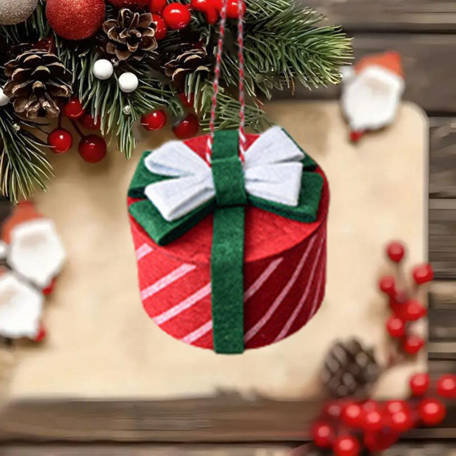 Christmas Mini Candy Box Ornaments Small Gift Box Tree Hanging Decoration for Xmas New Year Party Decor